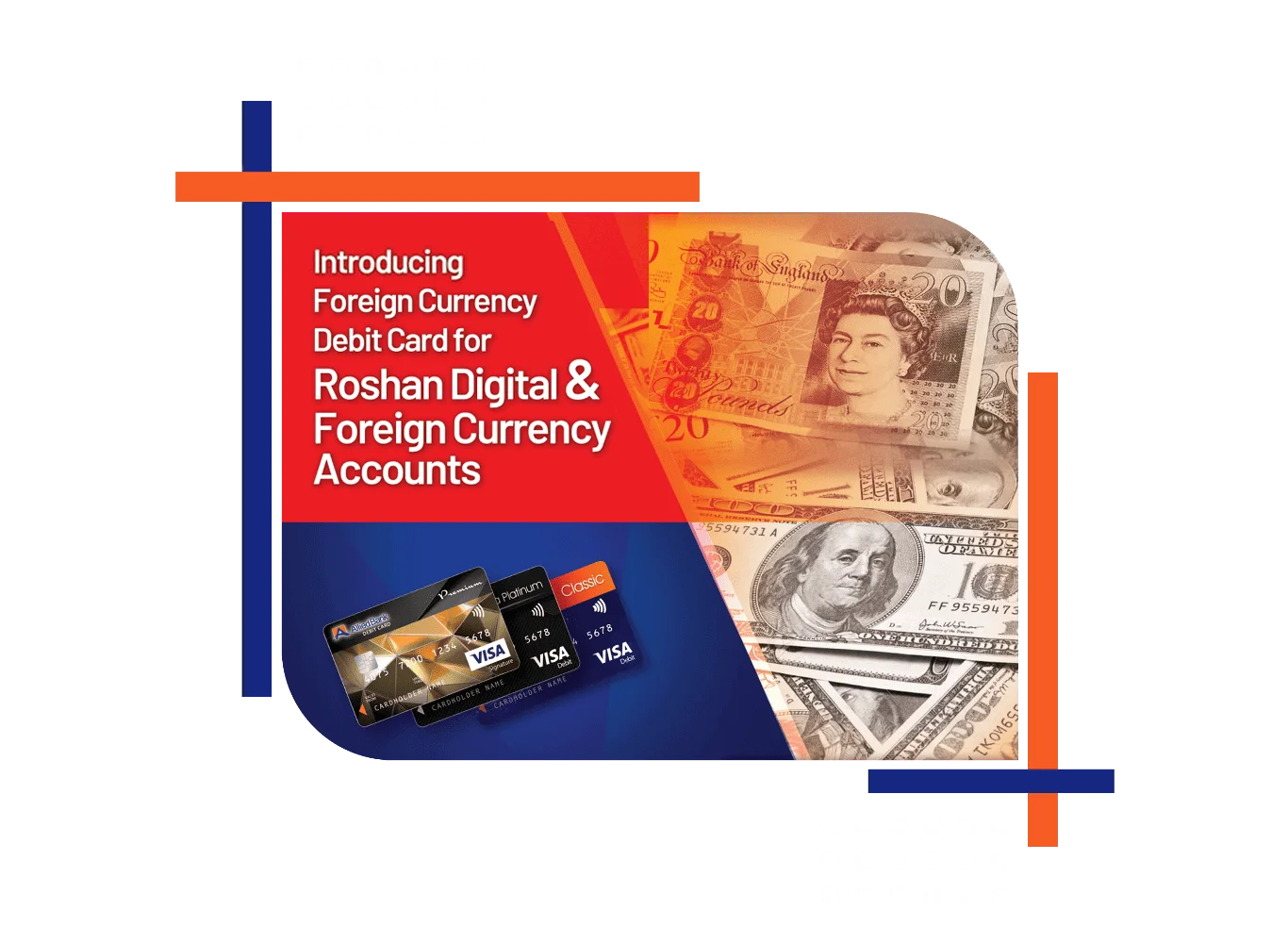 Allied Bank Foreign Currency Debit Cards are now available on USD, Euro and GBP Accounts
