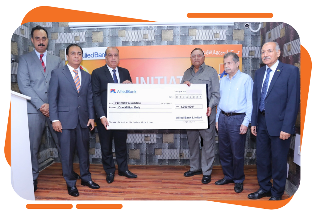 Allied Bank Limited Donates Rs. 1 Million to Fatimid Foundation